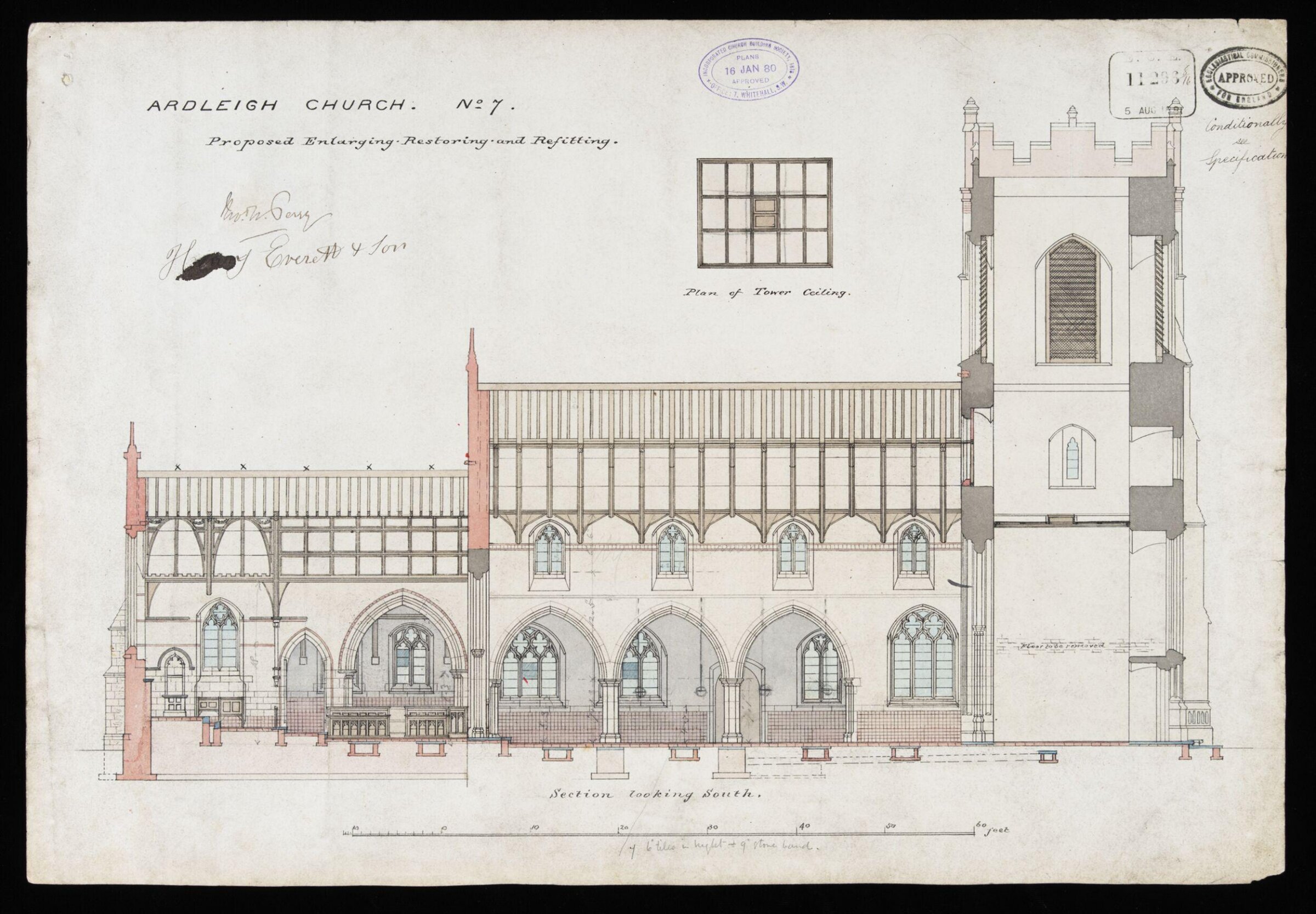Drawing, William Butterfield, 1879 to 1880
