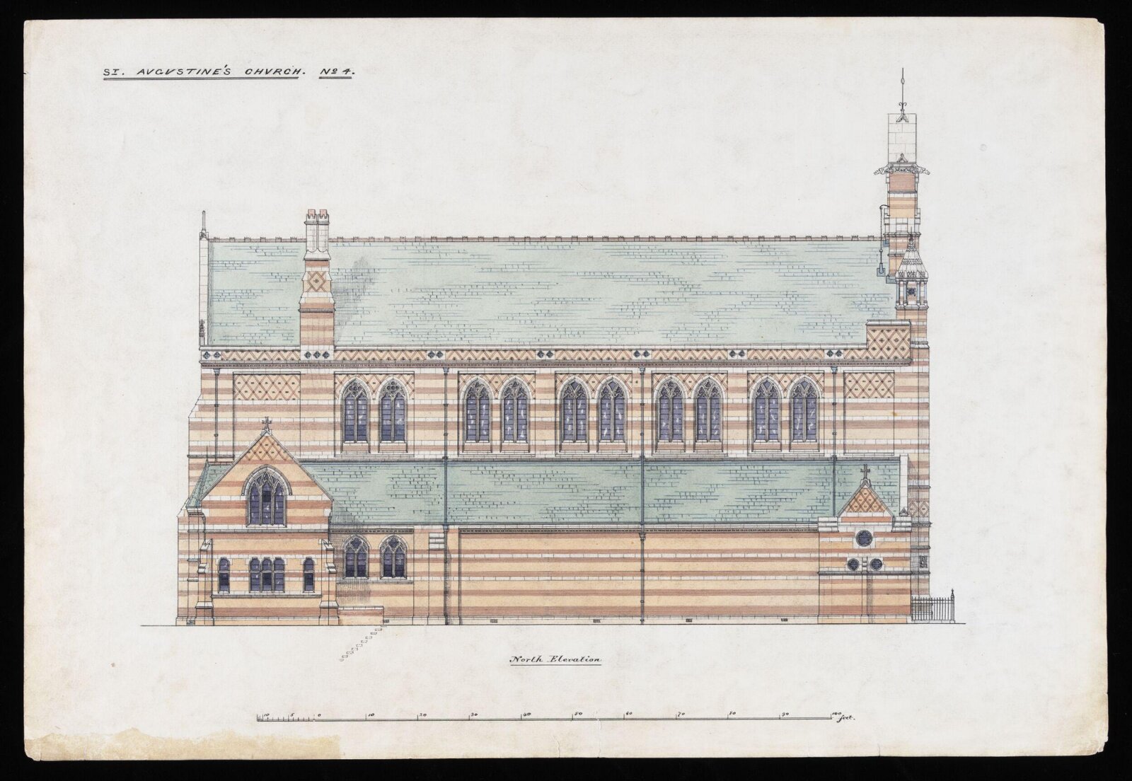 Drawing, William Butterfield, 1871 to 1876 and 1890