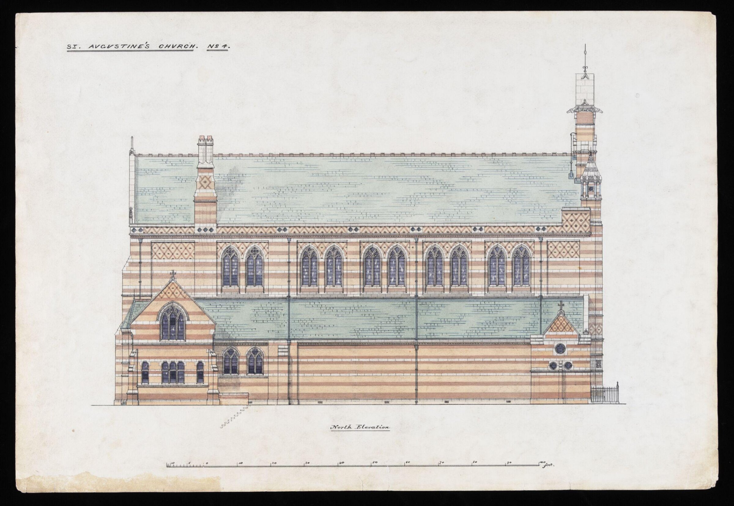 Drawing, William Butterfield, 1871 to 1876 and 1890