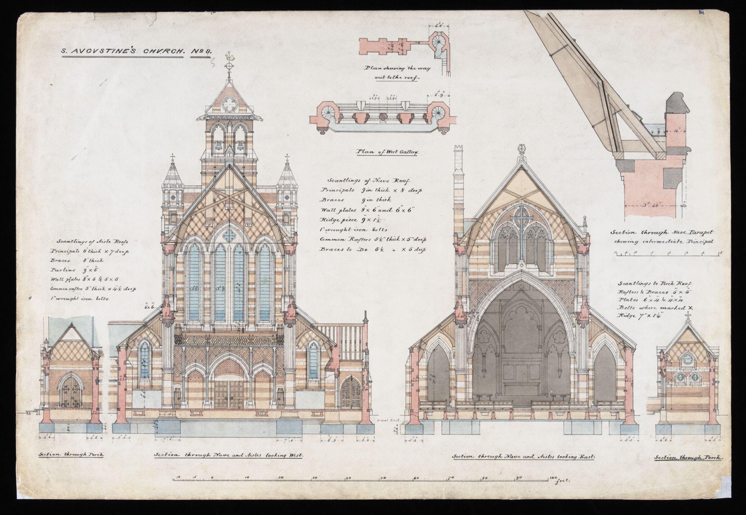 Drawing, William Butterfield, 1871 to 1876 and 1890