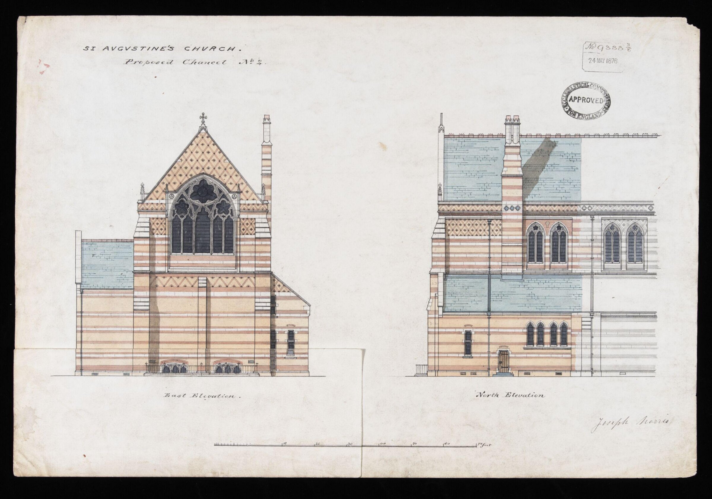 Drawing, William Butterfield, 1876