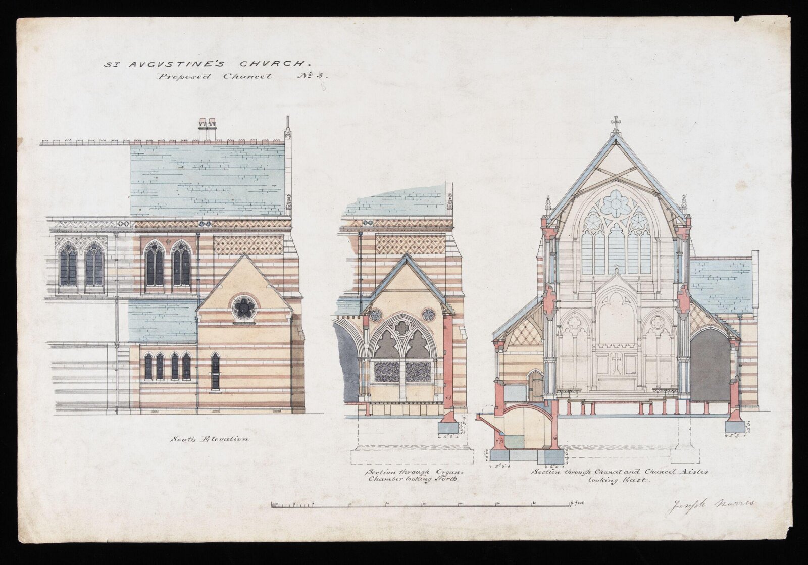 Drawing, William Butterfield, 1871 to 1876 and 1890