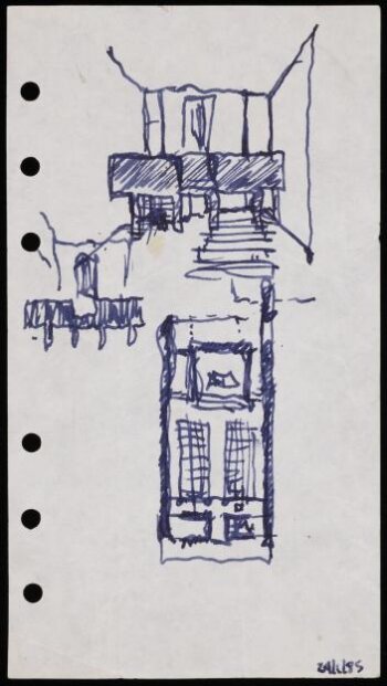 Preliminary sketch of interior of St Paul's Church Harringay