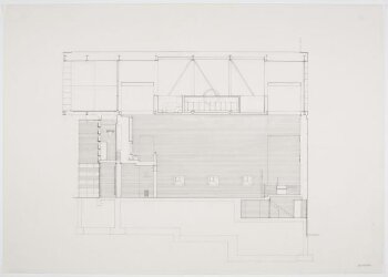 Alternative longitudinal section of St Paul's Church Harringay