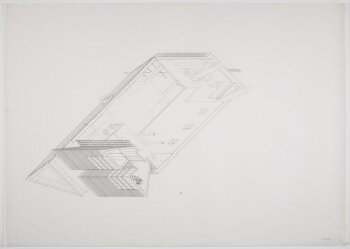 Worm's eye axonometric of St Paul's Church Harringay