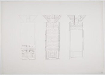 Three floor plans of St Paul's Church Harringay