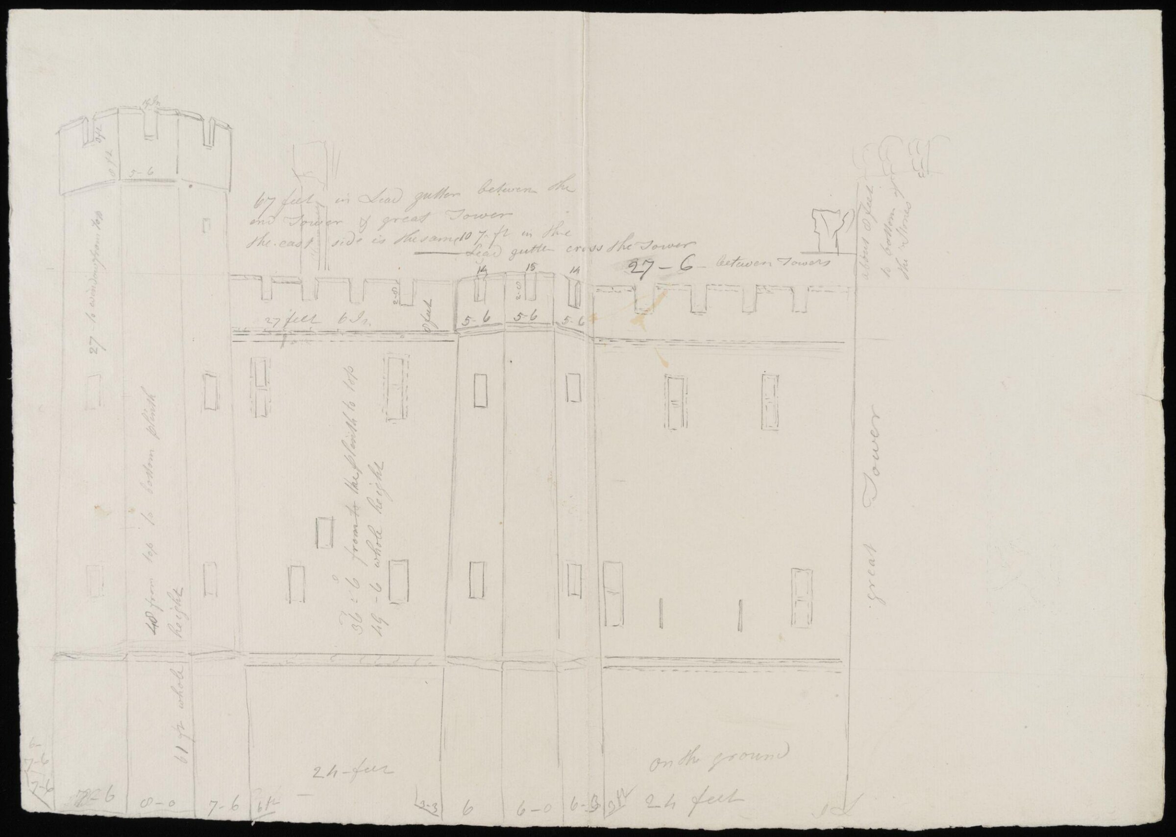Elevation of part of the façade., James Lambert senior, 1776