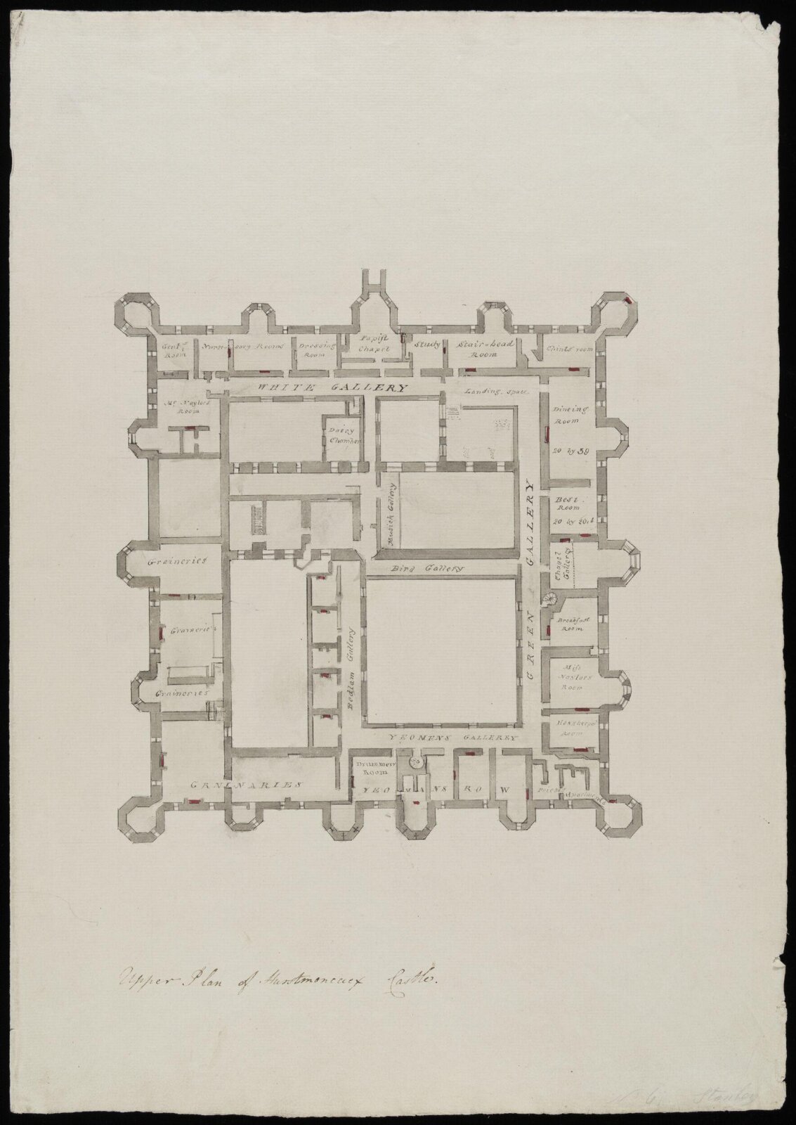Upper plan., James Lambert senior, 1776