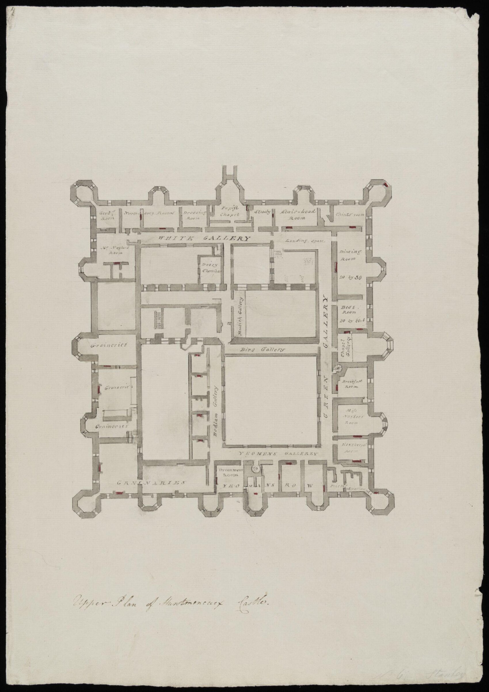 Upper plan., James Lambert senior, 1776