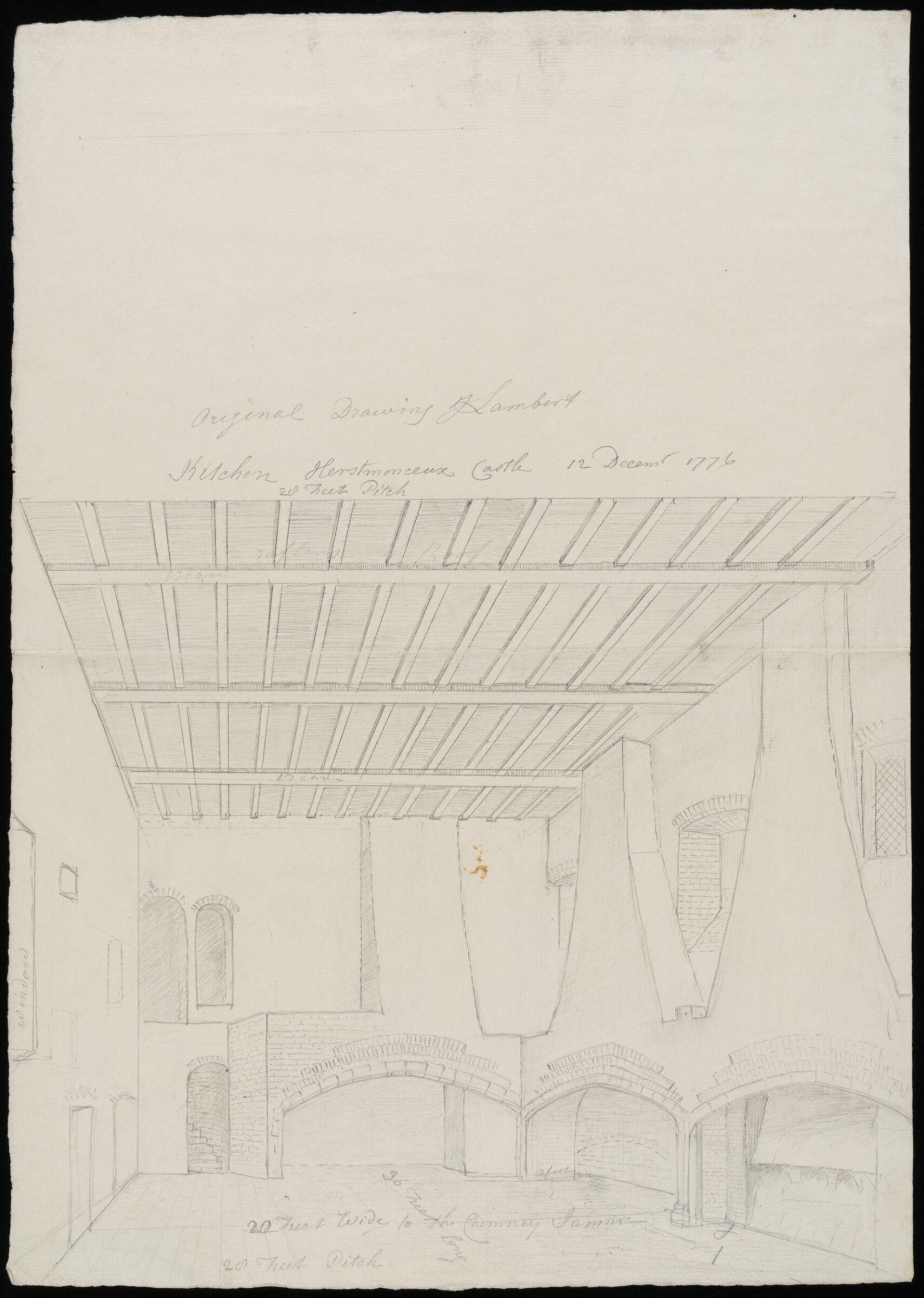 Interior of kitchen., James Lambert senior, 12 Dec 1776