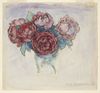 Roses in a vase by Mondrian, Piet