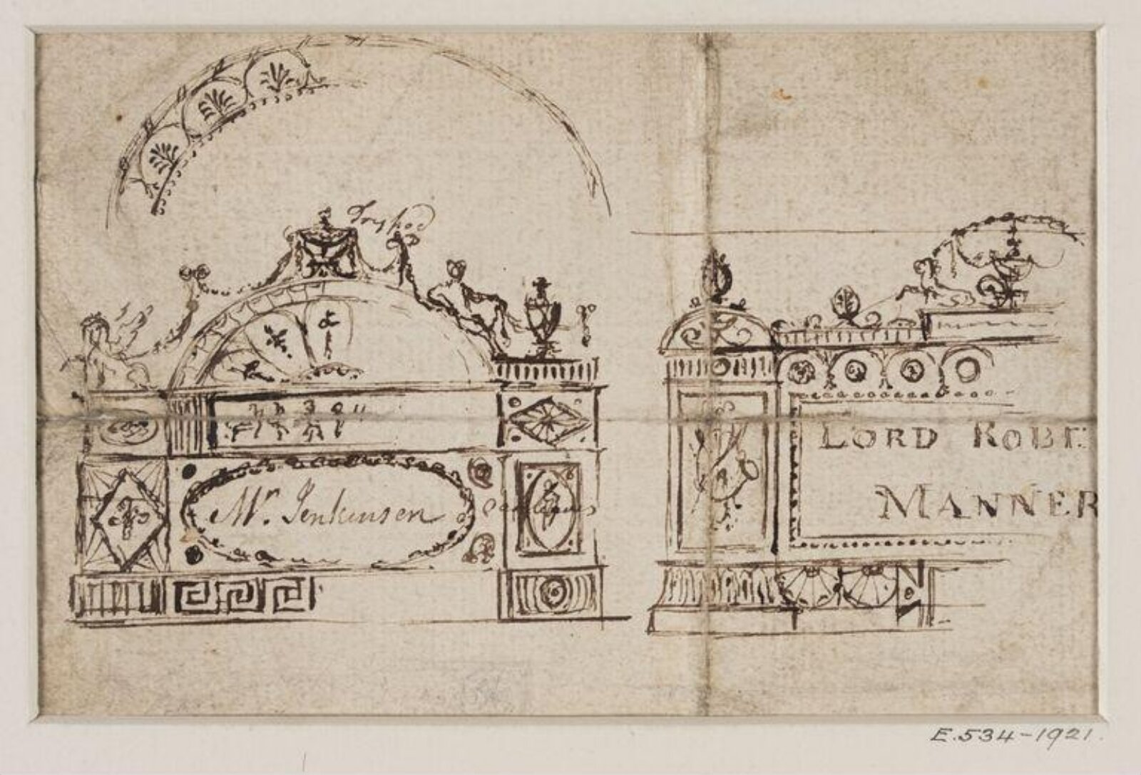 Drawing, William Chambers, late 18th century