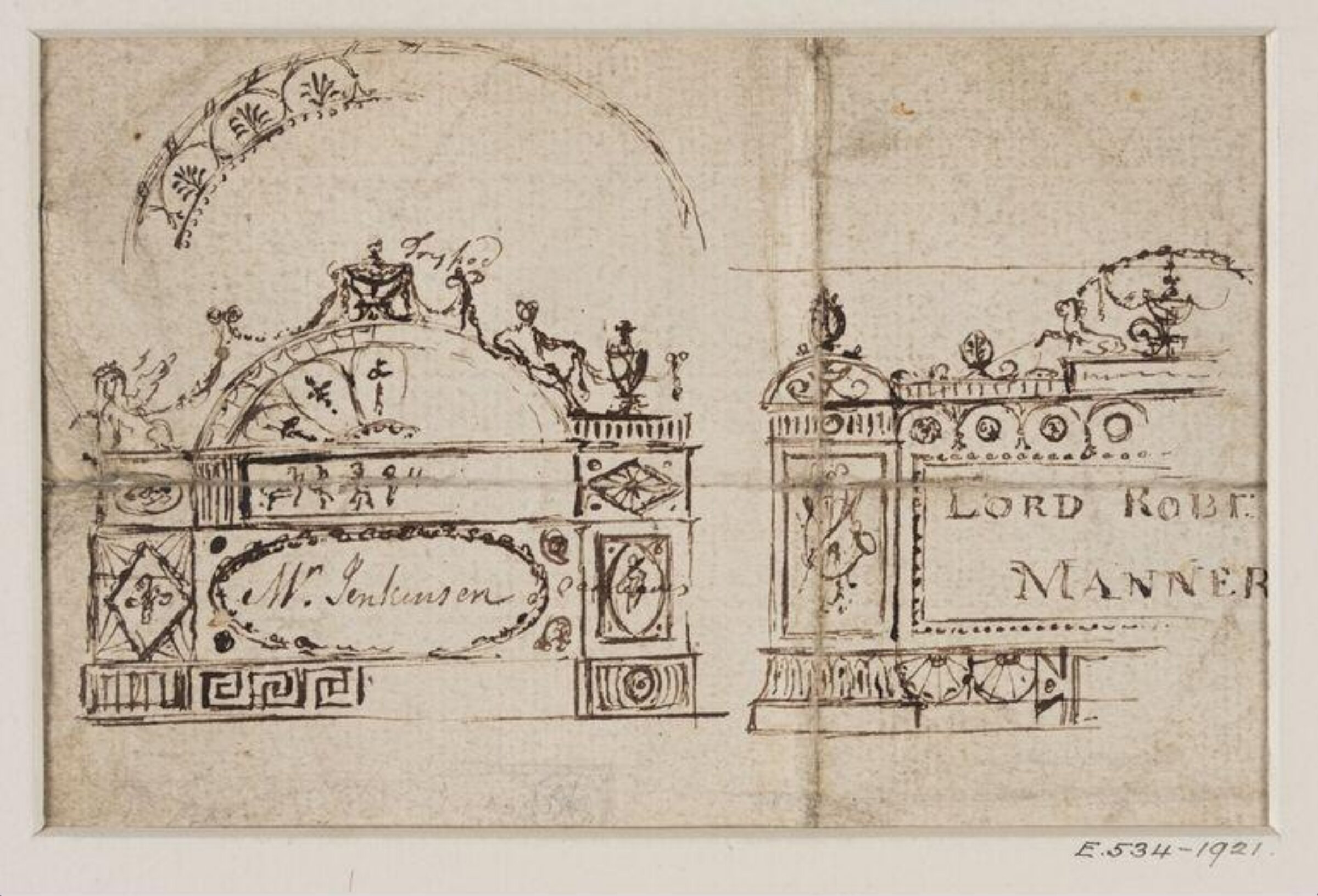 Drawing, William Chambers, late 18th century