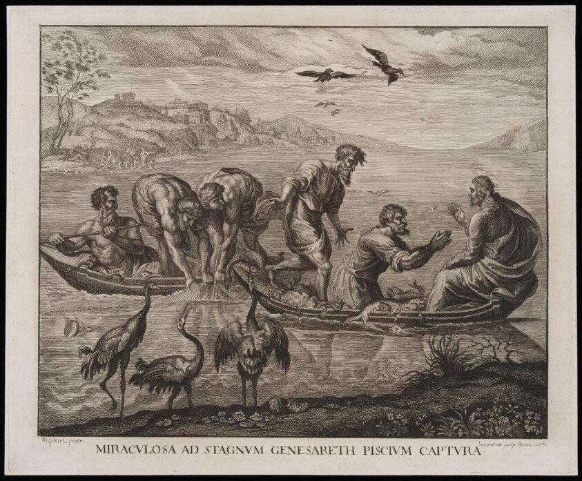 The Miraculous Draught of Fishes (1778) by Ludwig Sommerau