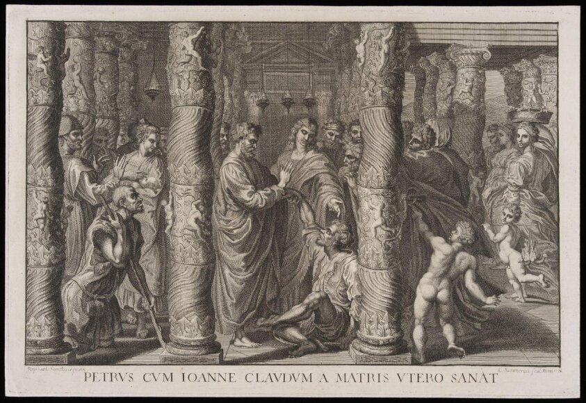 The Healing of the Lame Man (1778) by Ludwig Sommerau