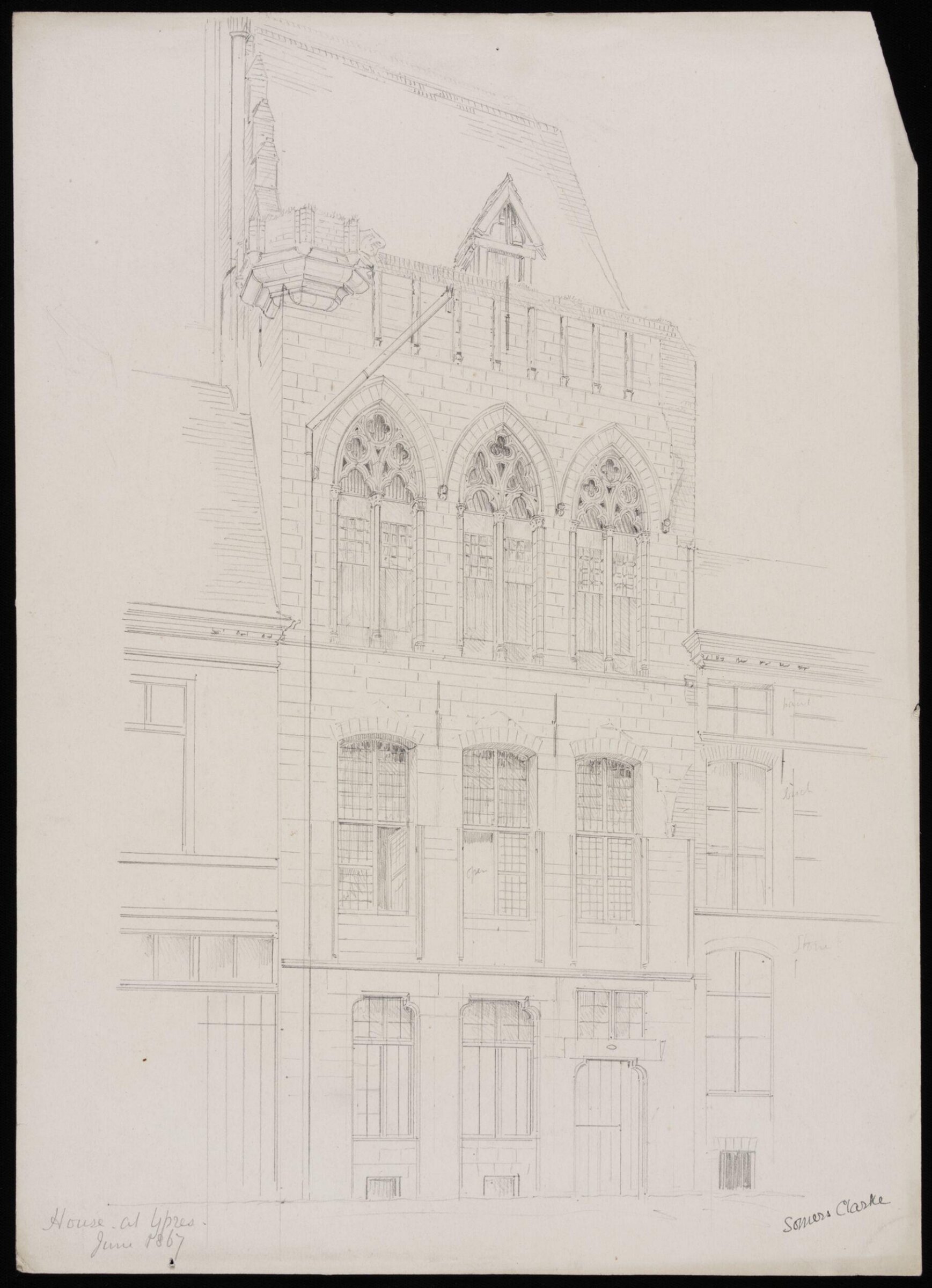 House at Ypres, Somers Clarke, 06/1867