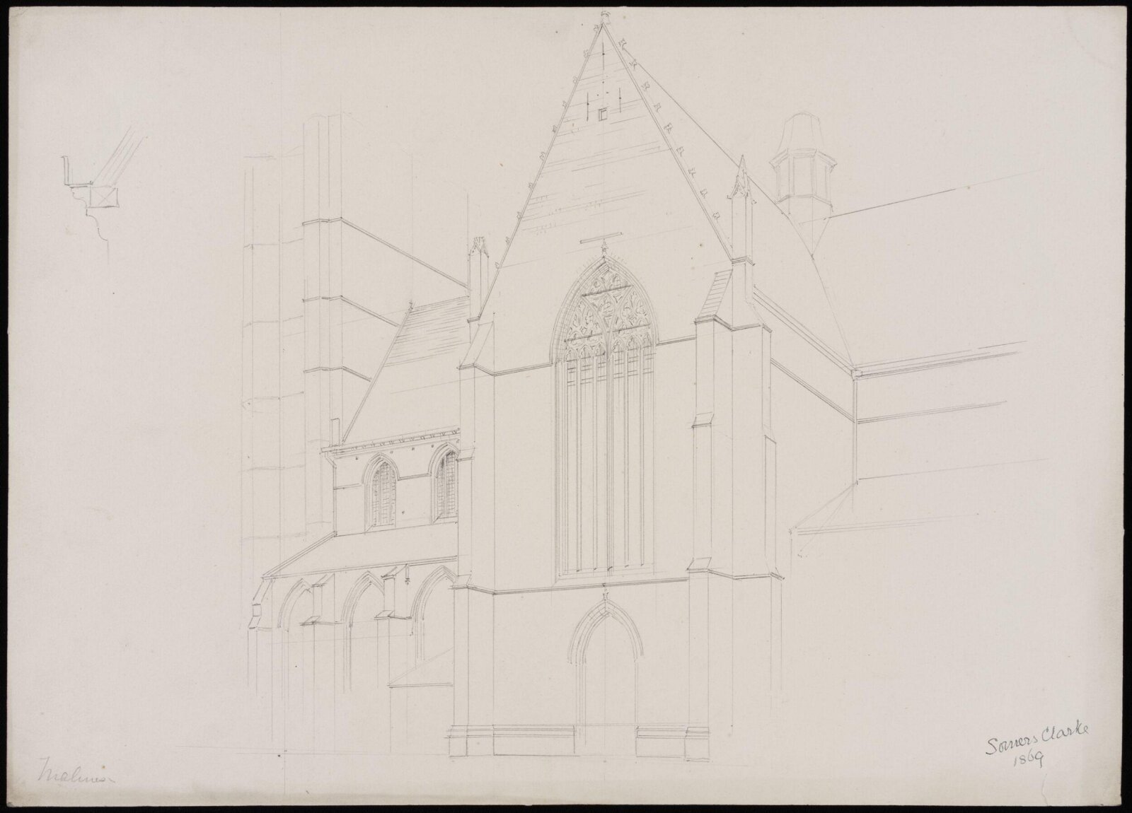 Drawing, Somers Clarke, 1869