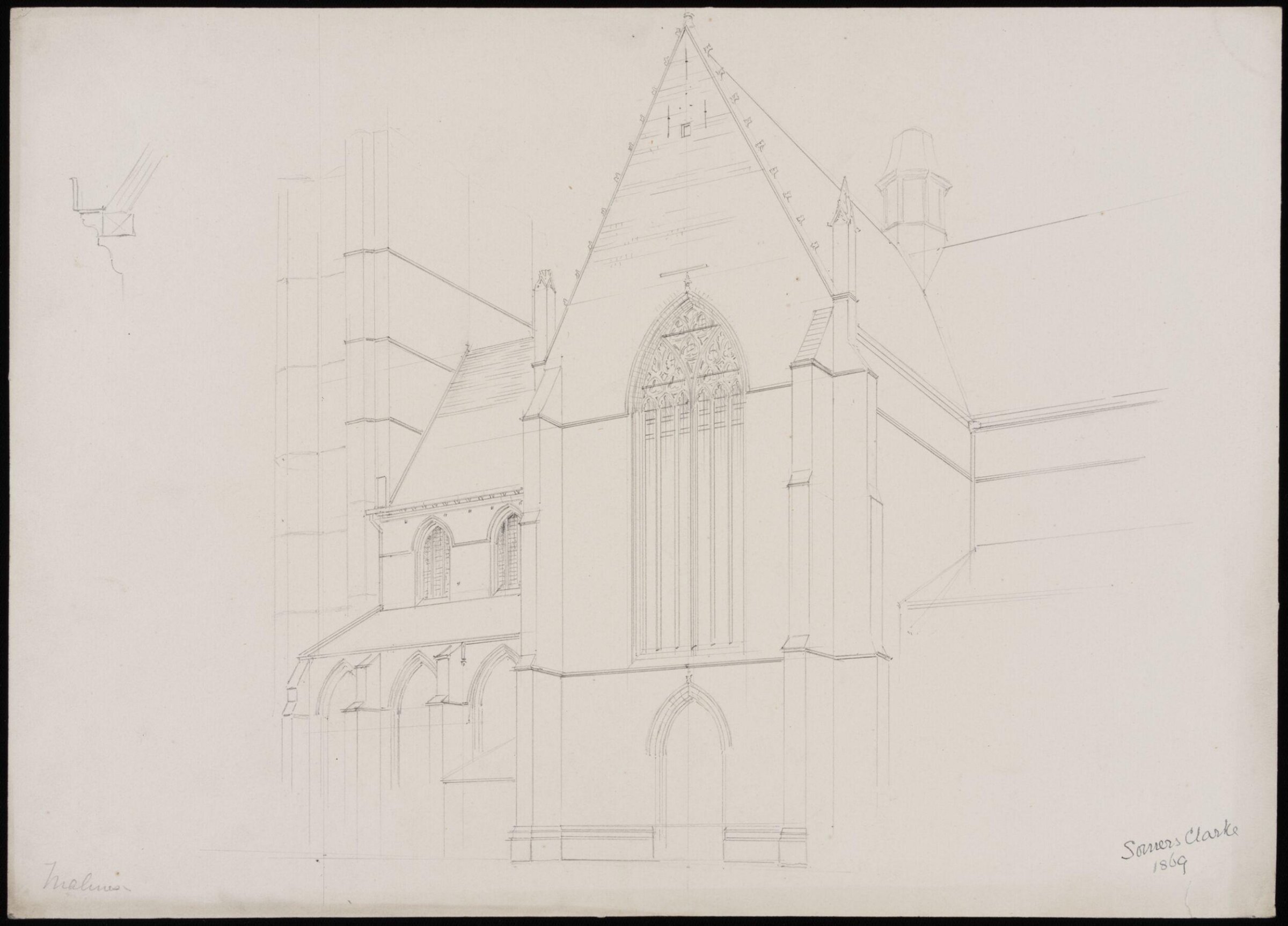 Drawing, Somers Clarke, 1869