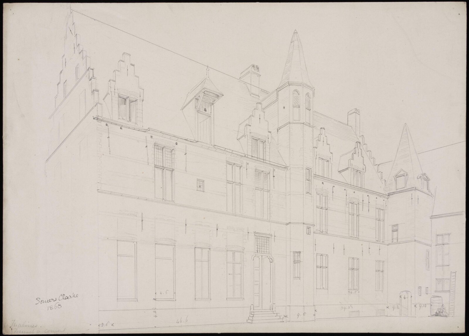 House at Mechlin, formerly a convent, Somers Clarke, 1868