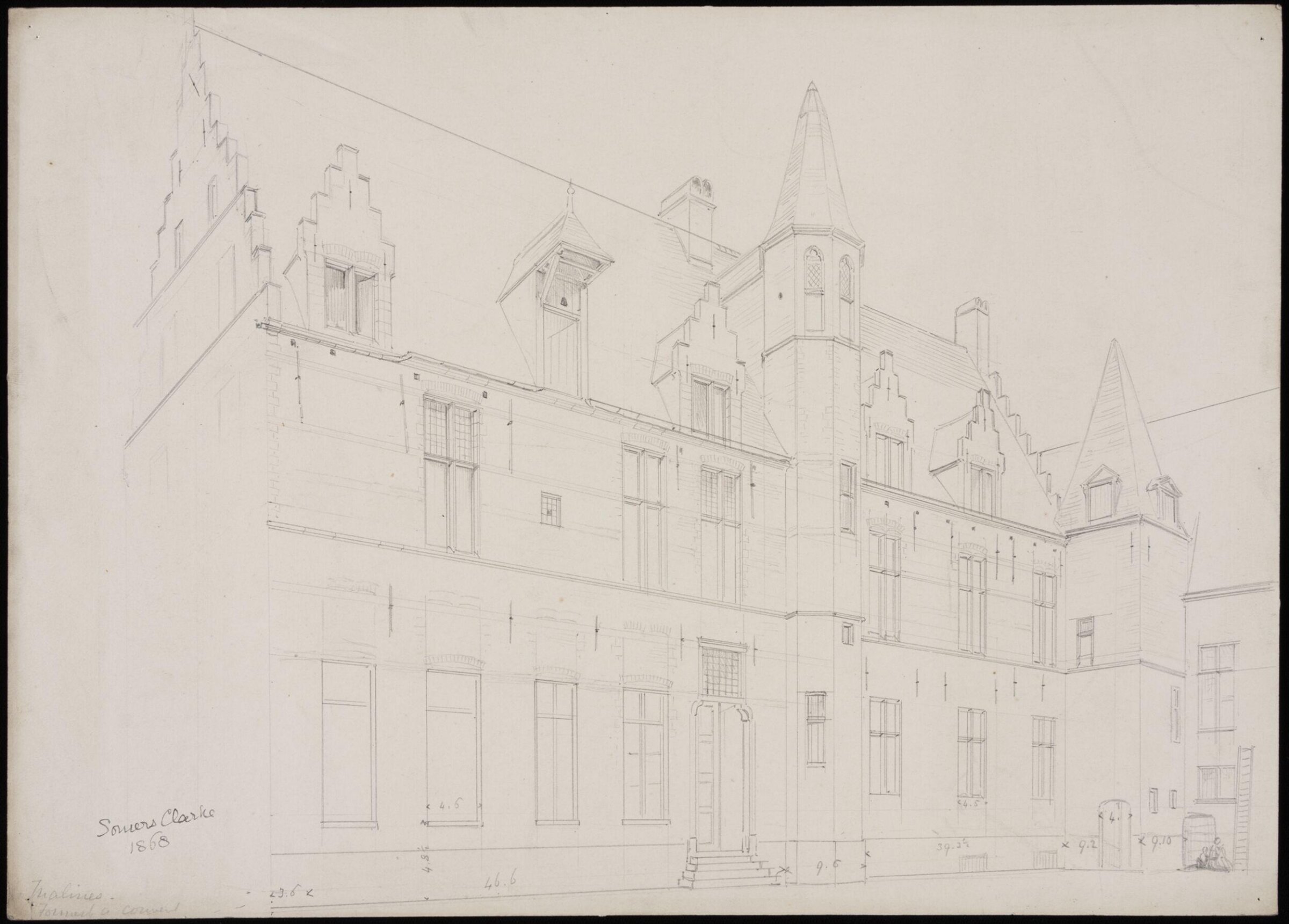 House at Mechlin, formerly a convent, Somers Clarke, 1868