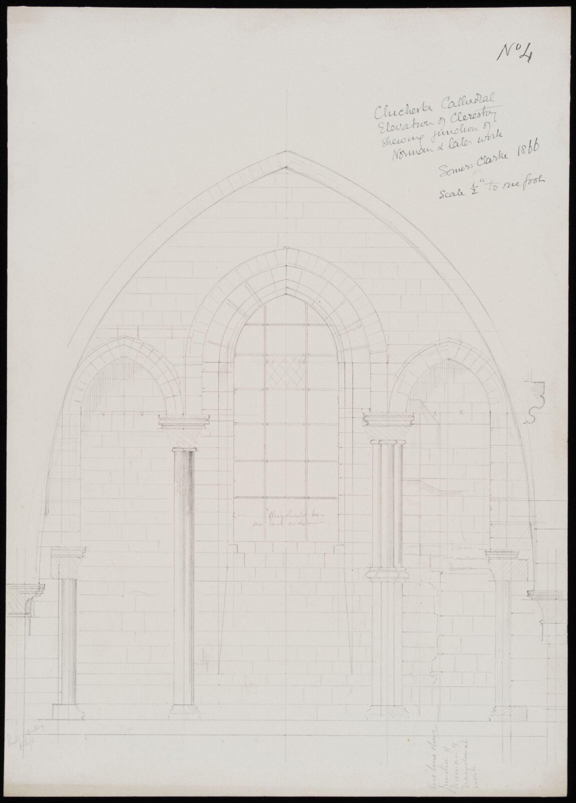 Drawing, Somers Clarke, 1866
