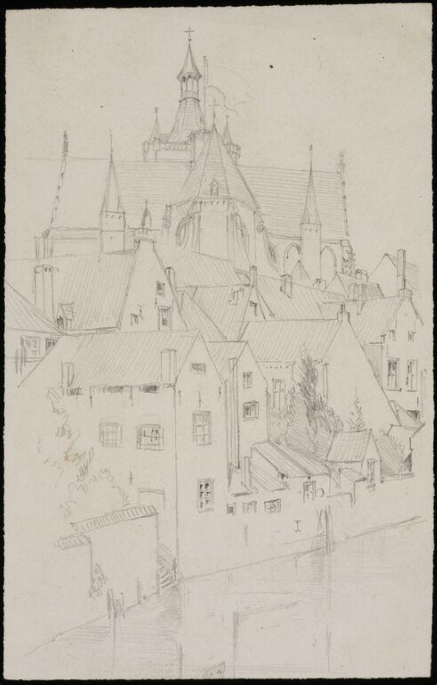 Exterior of buildings, Charles Frederick Godbold Turner, c. 1895