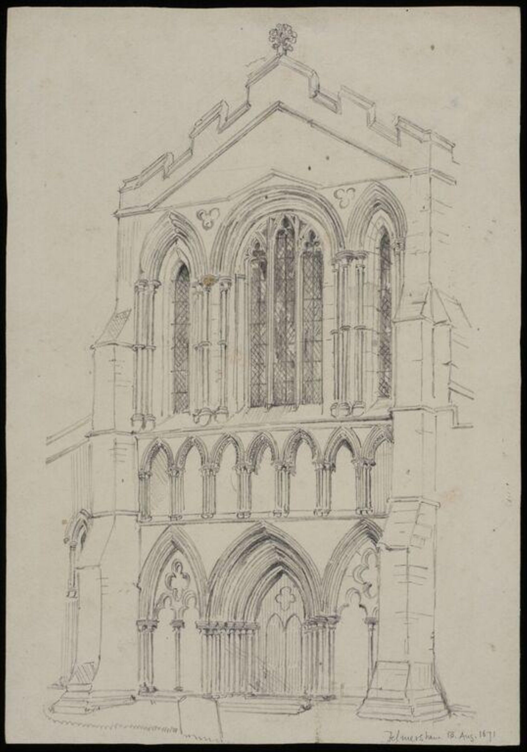 Exterior of buildings, Charles Frederick Godbold Turner, c. 1895