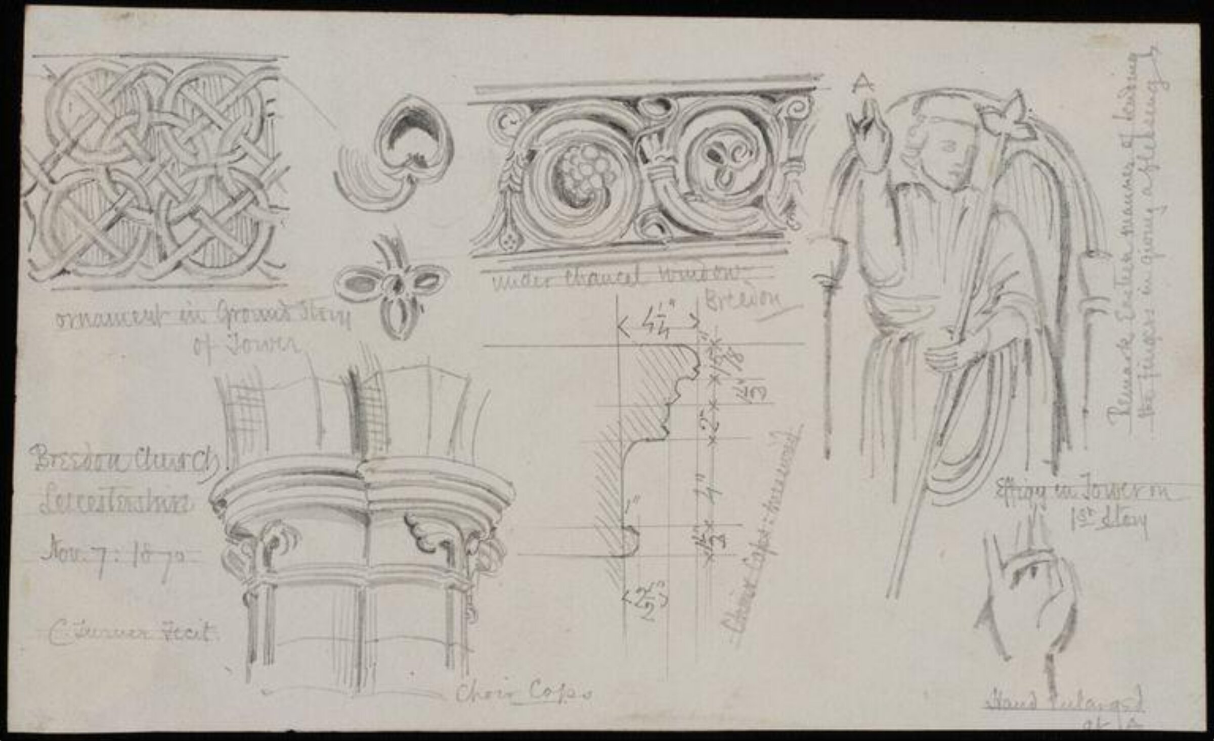 Capitals, mouldings, &c., Charles Frederick Godbold Turner, c.1865