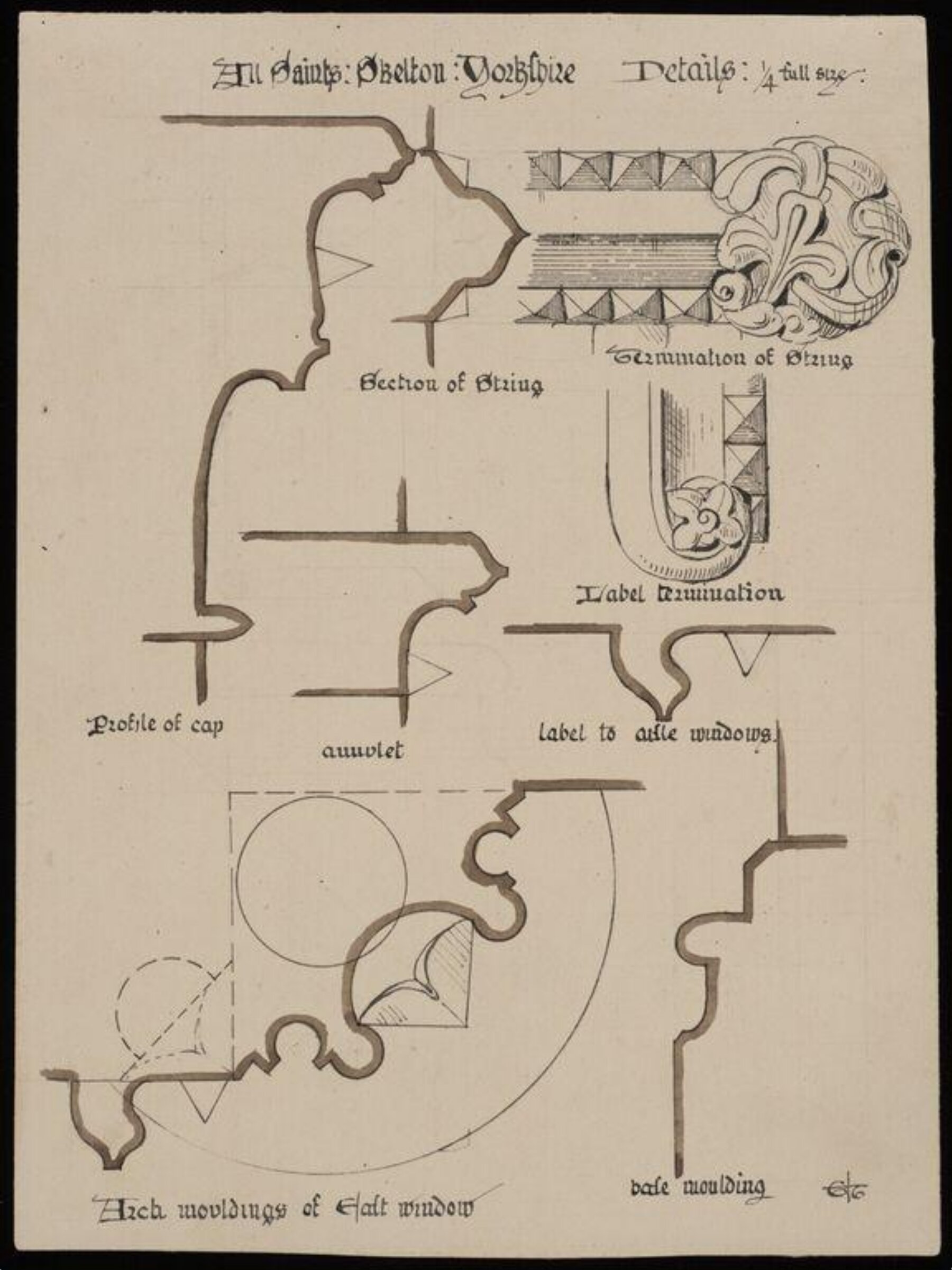 Capitals, mouldings, &c., Charles Frederick Godbold Turner, c.1865