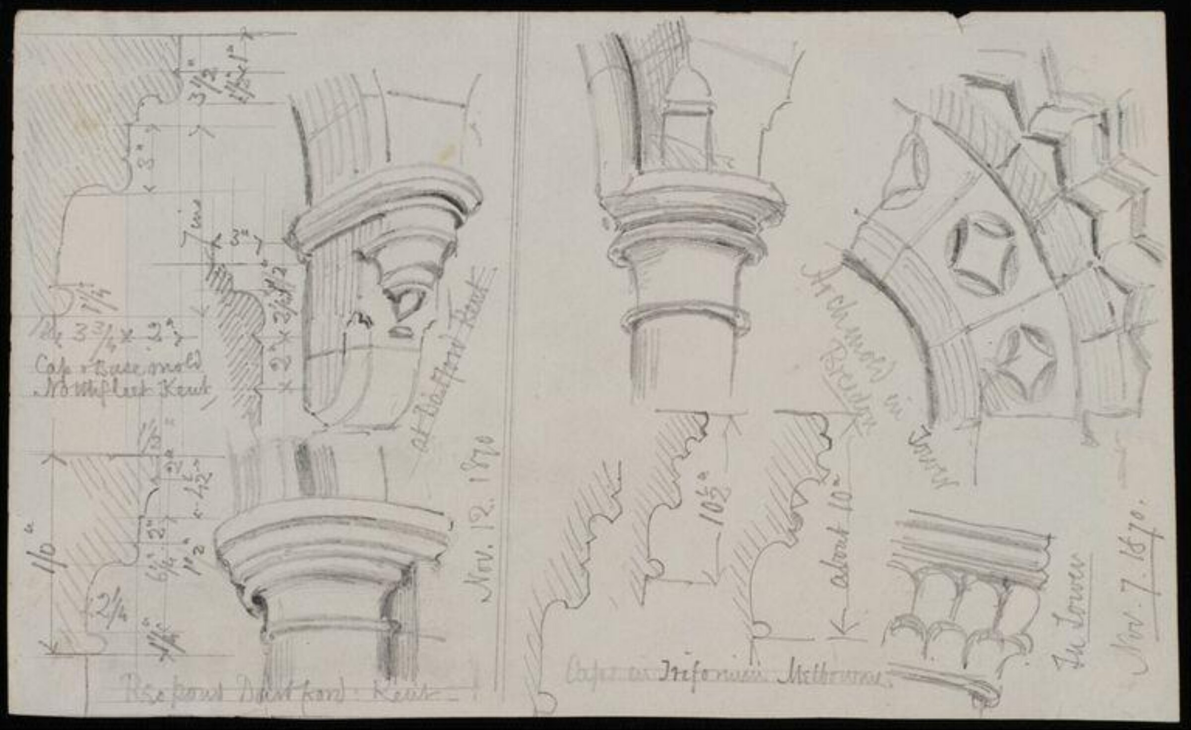 Capitals, mouldings, &c., Charles Frederick Godbold Turner, c.1865