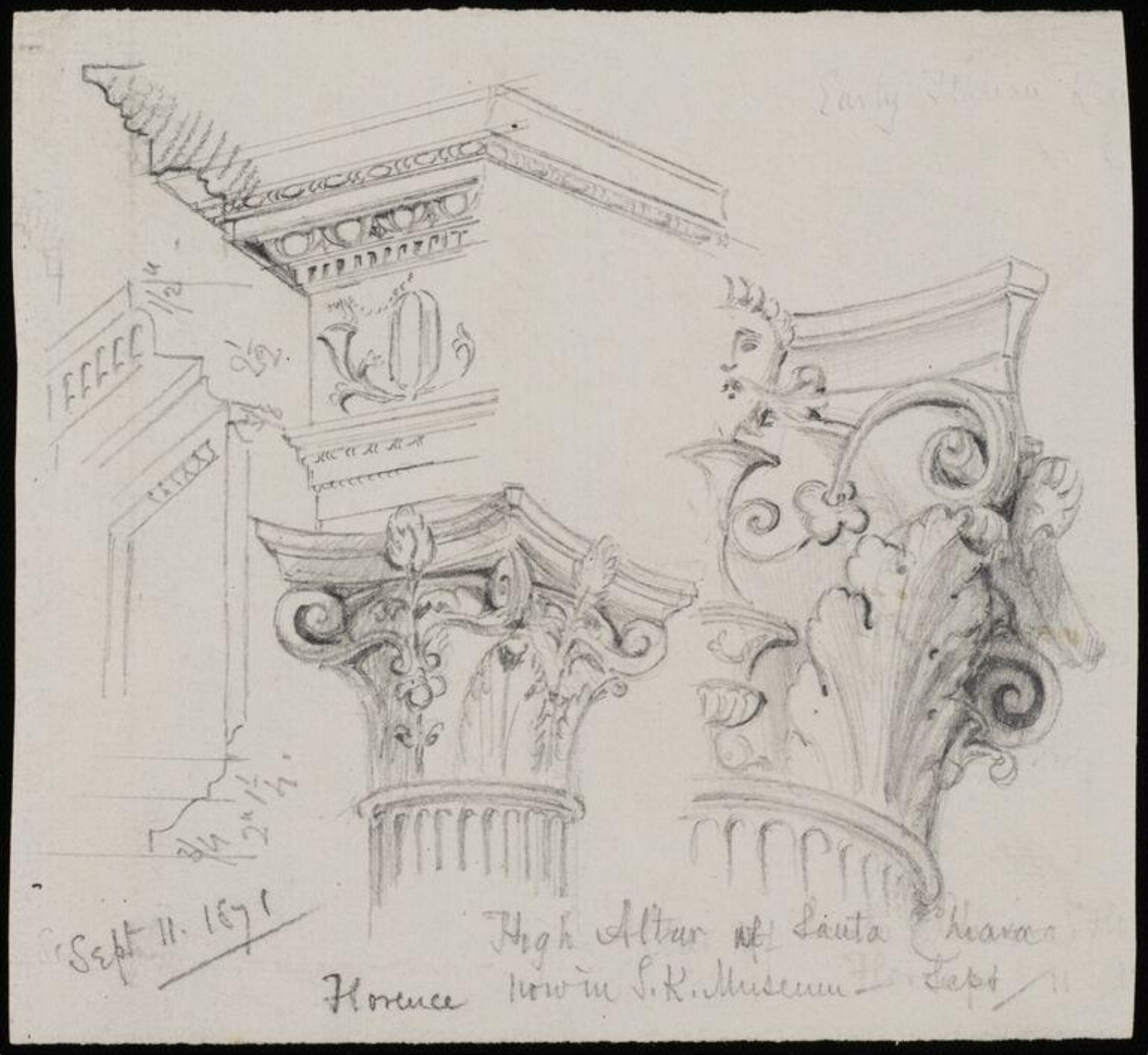Capitals, mouldings, &c., Charles Frederick Godbold Turner, c.1865