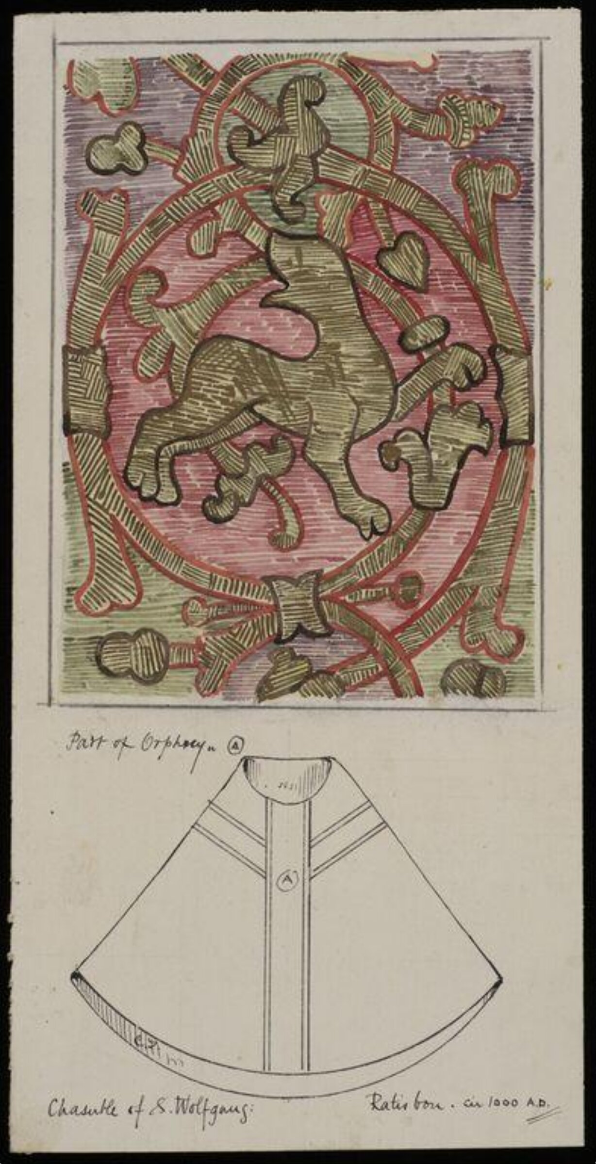 Ornament on ecclesiastical vestments, Charles Frederick Godbold Turner, c.1895