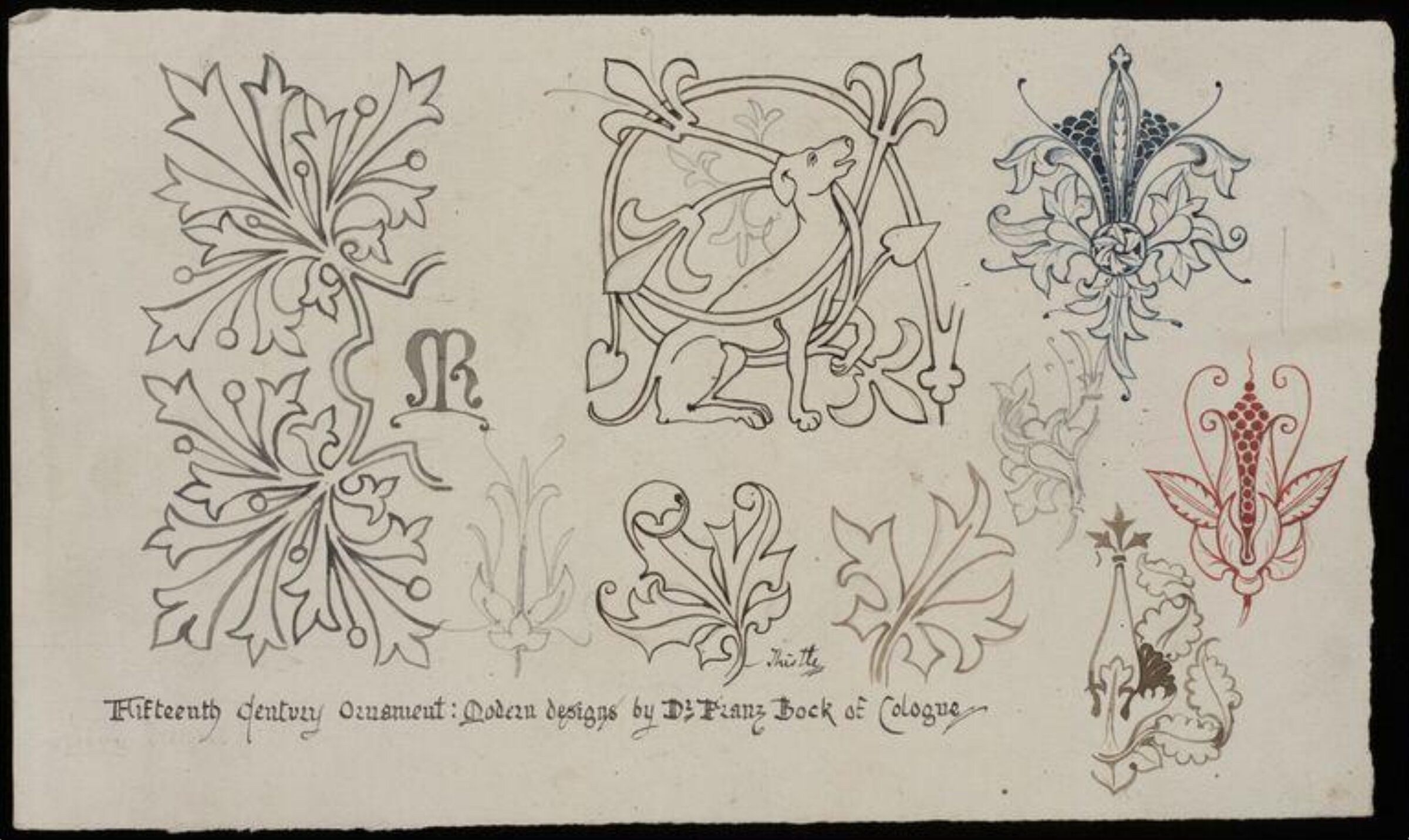 Painted decoration and other ornament, with miscellaneous sketches, Charles Frederick Godbold Turner, c.1895