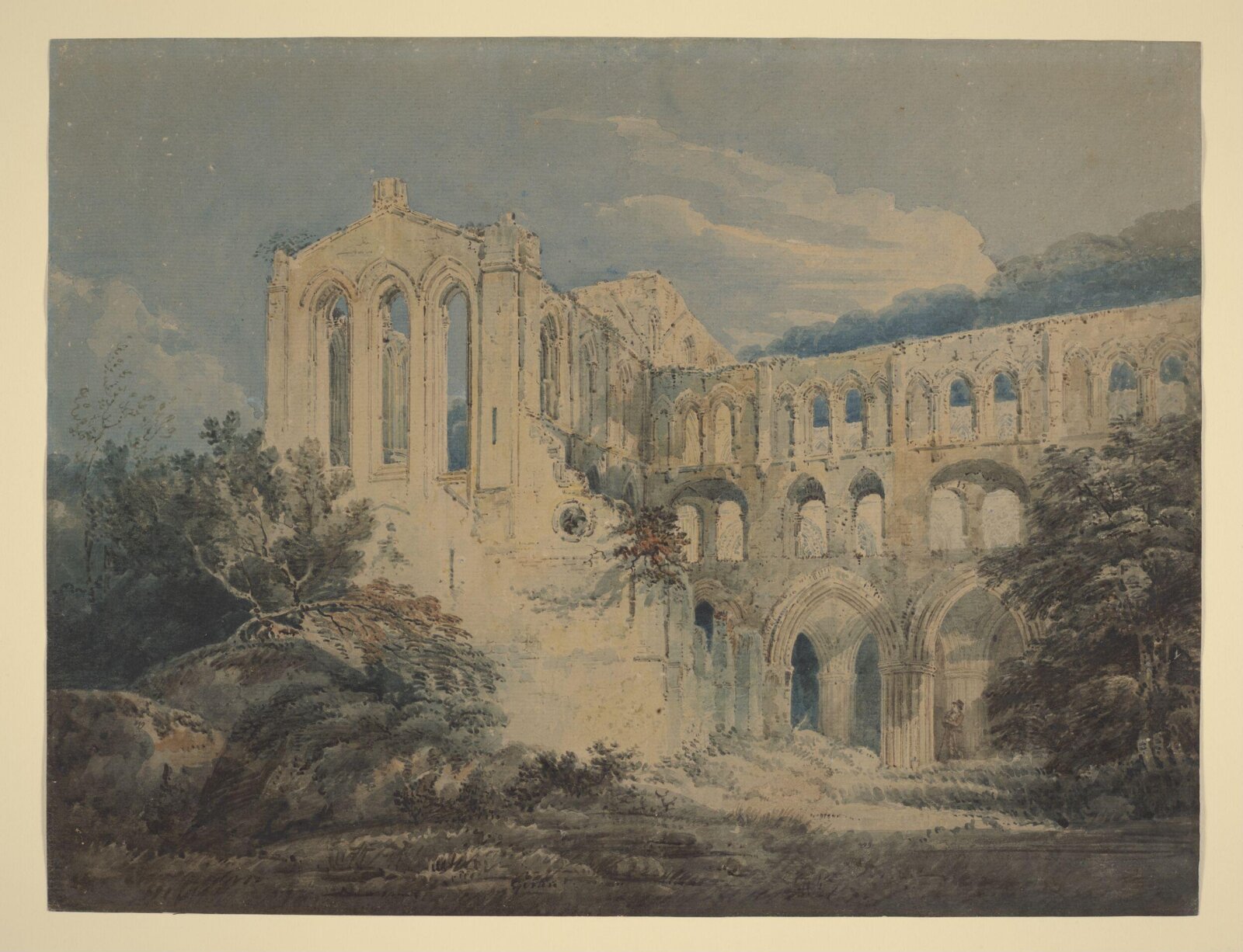 Rievaulx Abbey, Yorkshire, Thomas Girtin, 1798