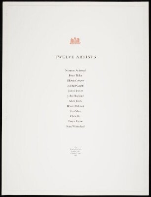 Twelve Artists: The Royal College of Art Centenary Year Portfolio of Prints 1996