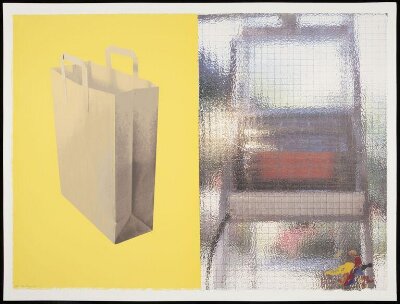 Wine Glass and Carrier Bag