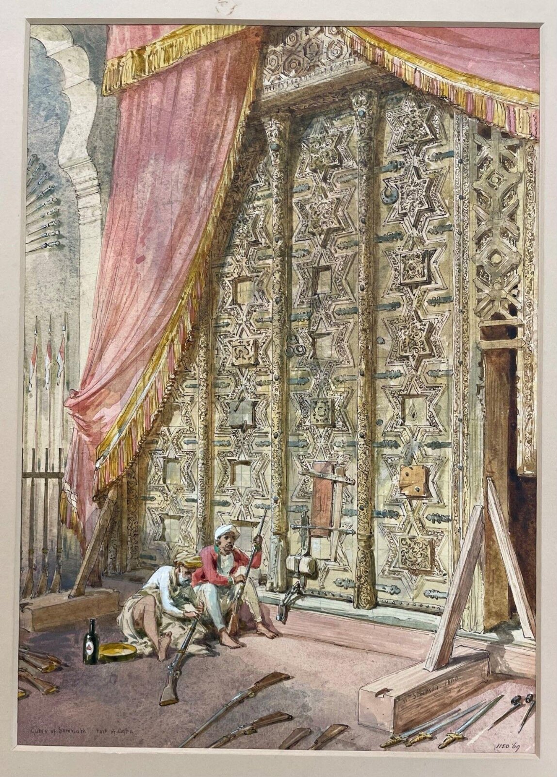 The Somnath gates, Fort Agra, William Simpson, 1866