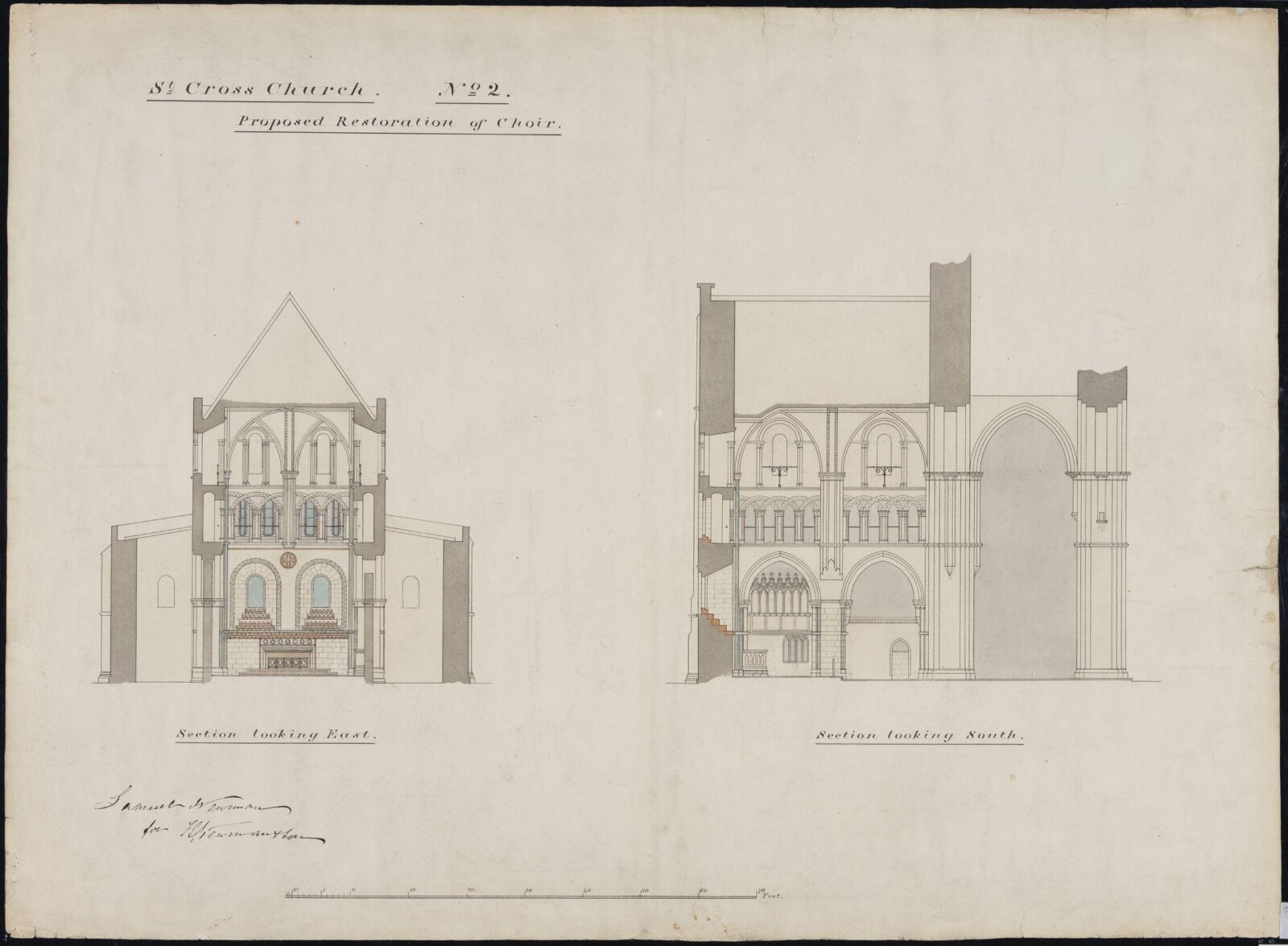 Drawing, William Butterfield, 1863