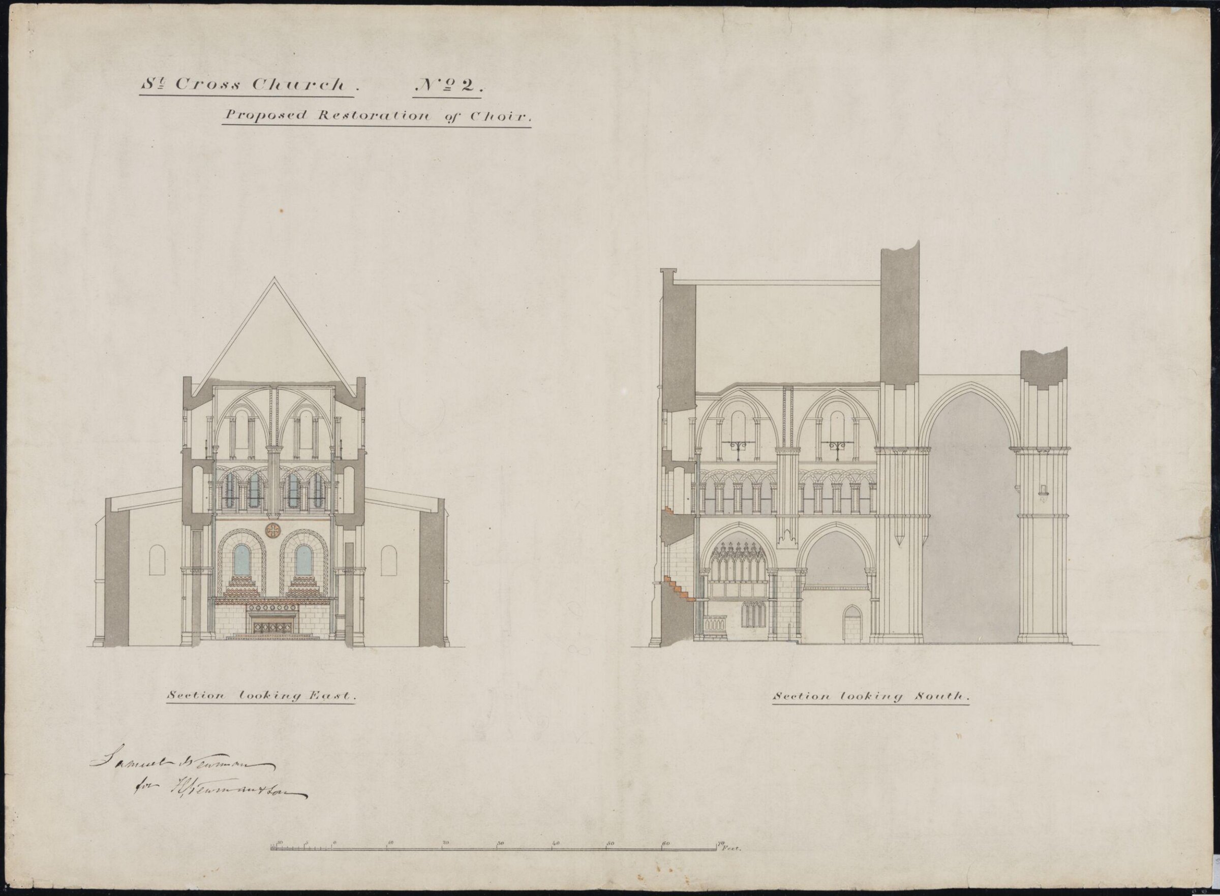 Drawing, William Butterfield, 1863