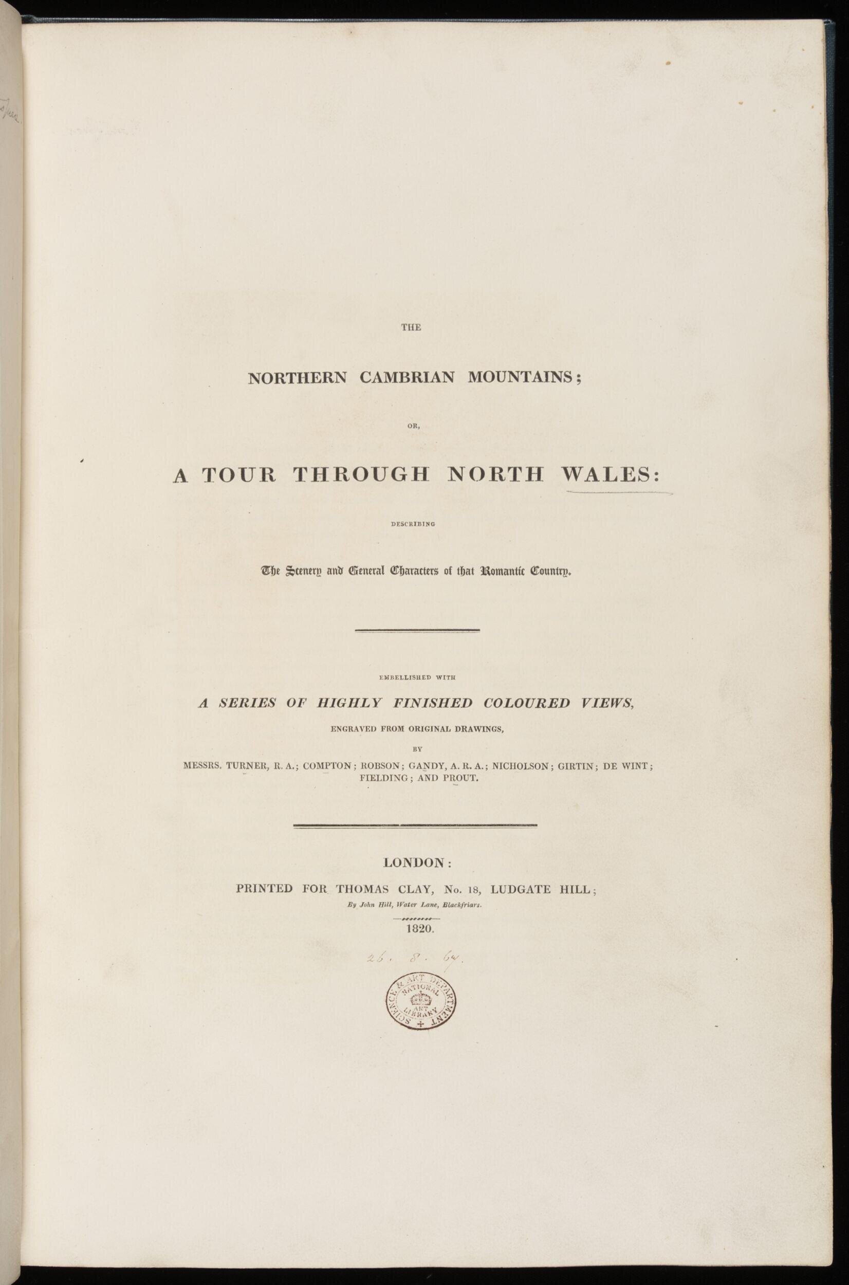 The Northern Cambrian mountains; or, A tour through North Wales