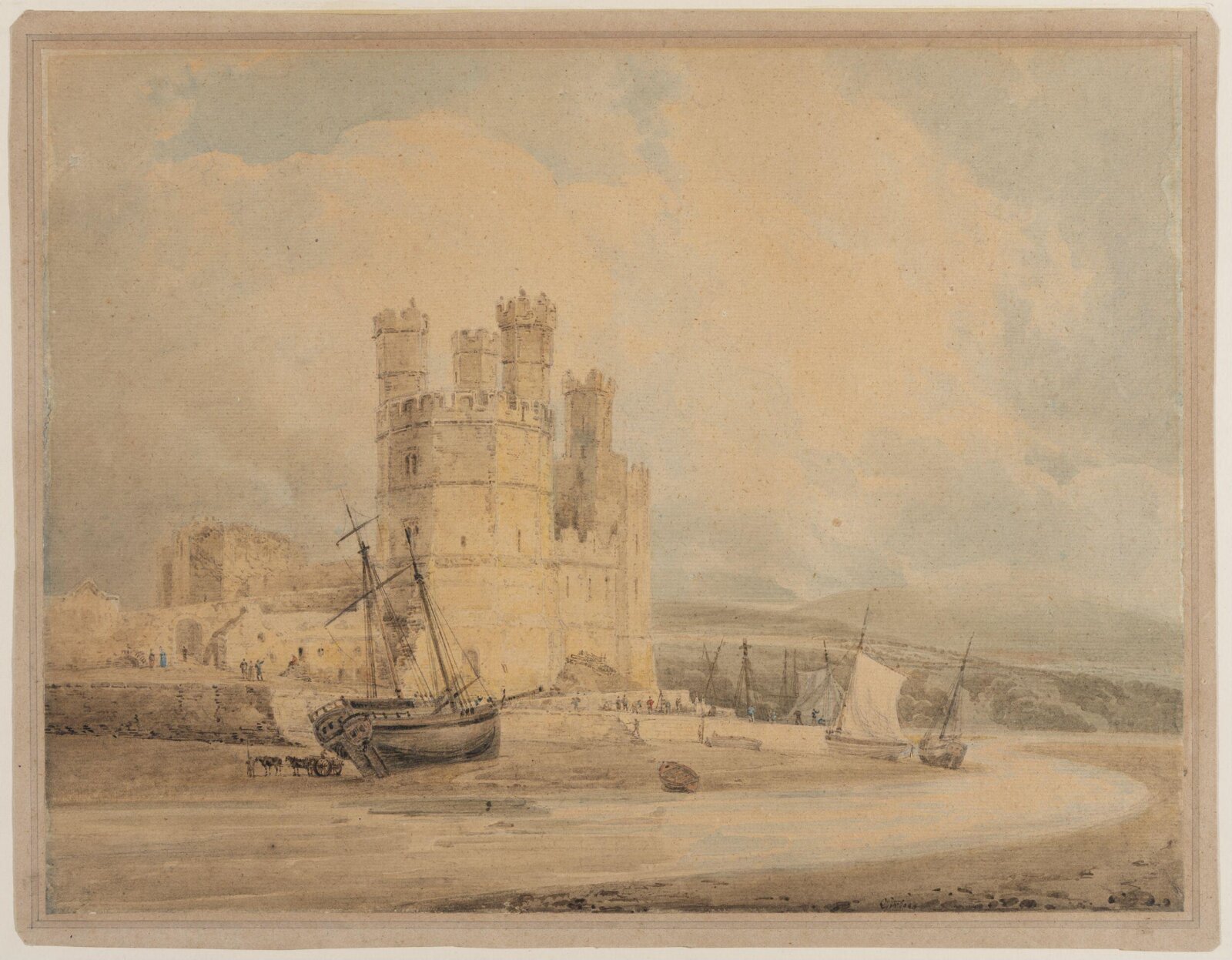 Carnarvon Castle, Girtin, ca. 1795-1802