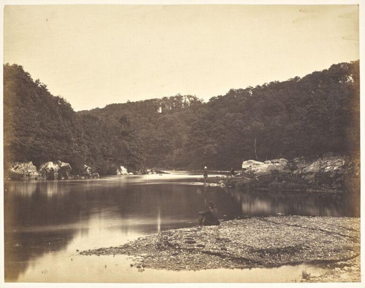 Roger Fenton, Salmon Pool at the Sale Wheel river Ribble