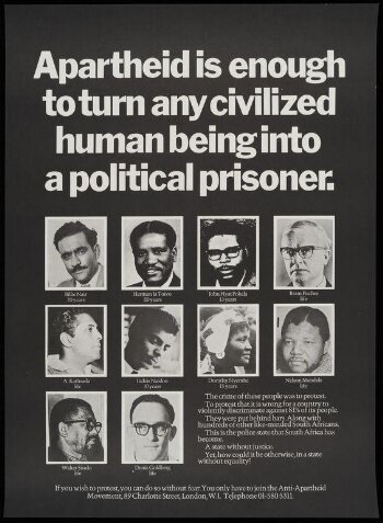 Apartheid is enough to turn any civilized human being into a political prisoner