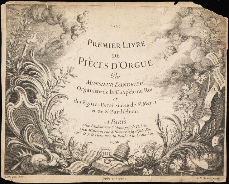 Premier livre de pièces d'Orgue Par Monsieur Dandrieu Organiste de la Chapele du Roi top image