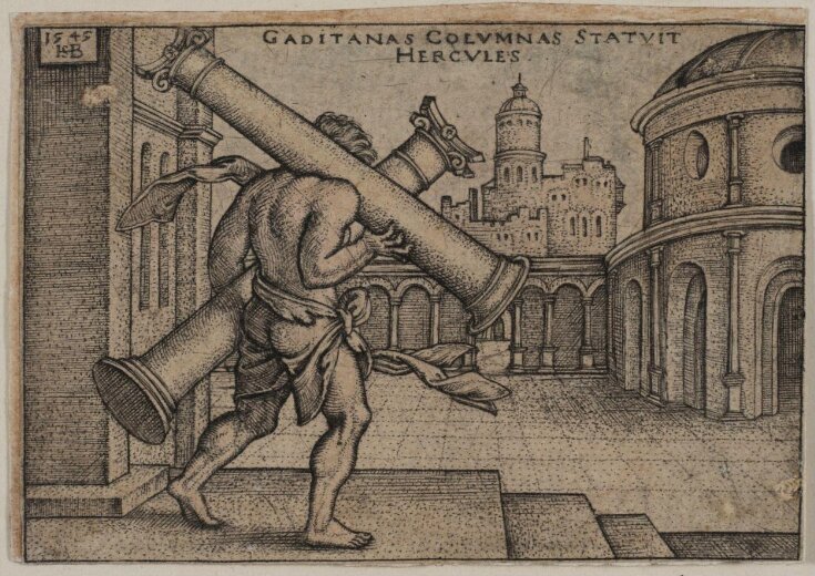 Hercules carrying away the Pillars of Gades Beham V&A Explore The Collections