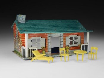 Doll's Bungalow with Polythene Furniture