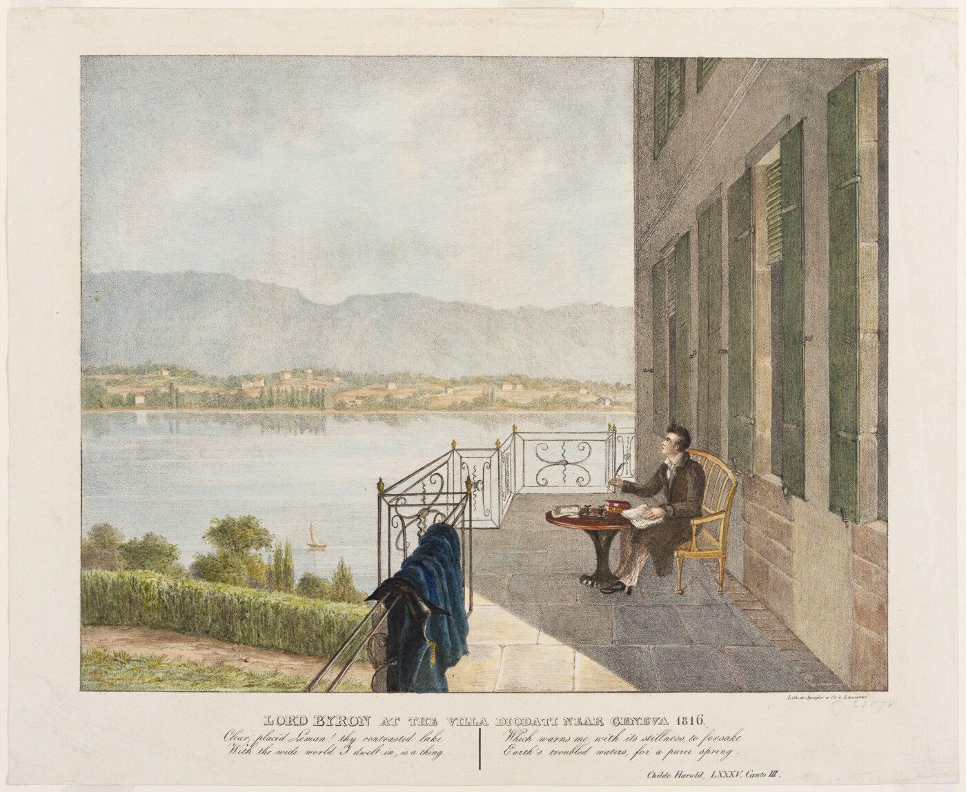 unknown, Lord Byron at the Villa Diodati near Geneva