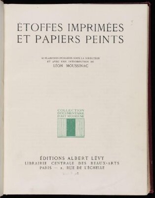 Étoffes imprimées et papiers peints