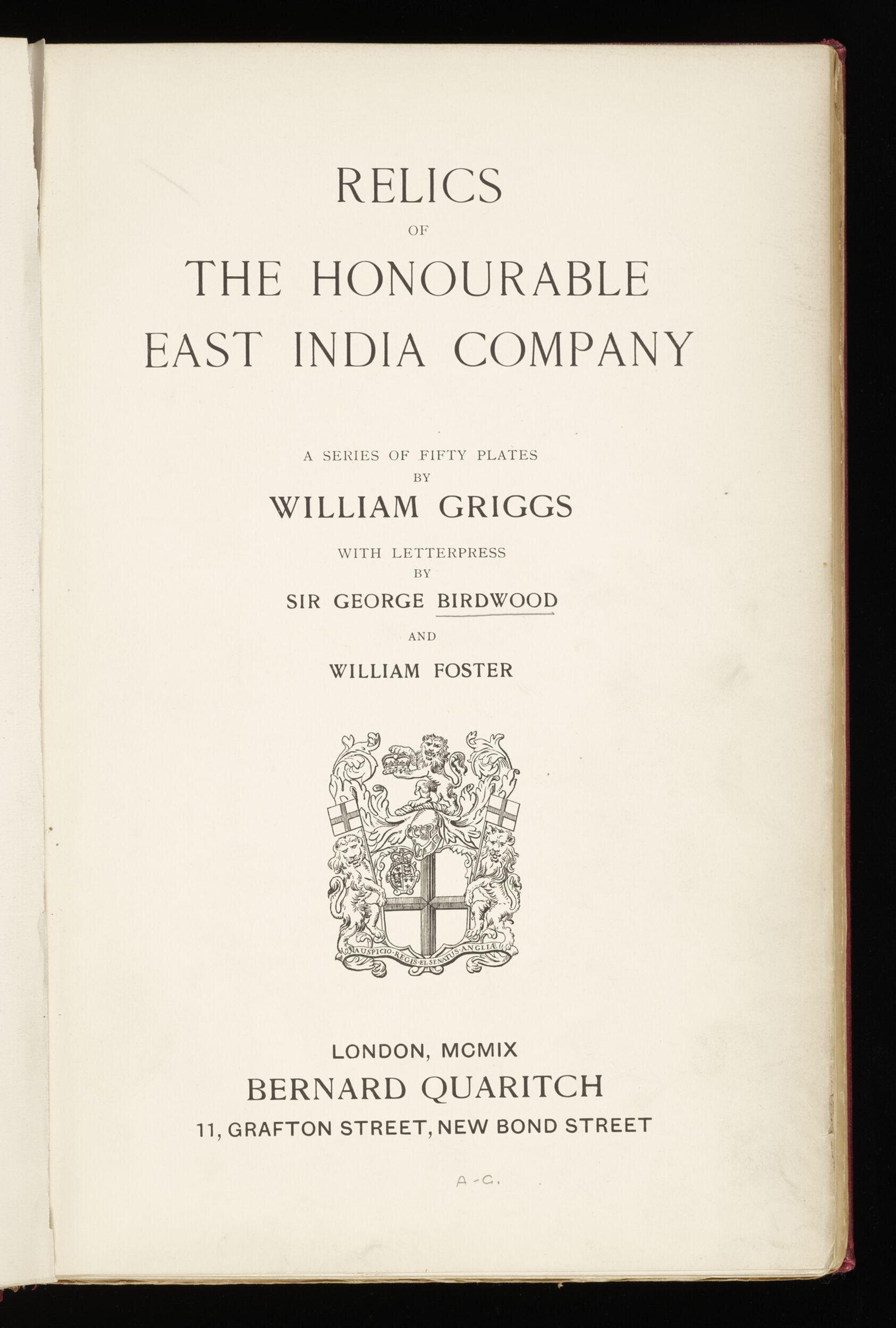 Relics of the honourable East India company