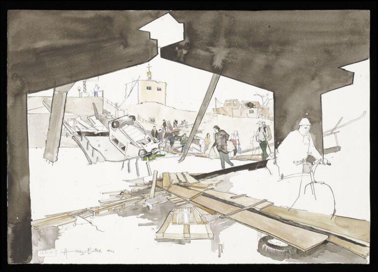 Irpin Bridge, George Butler, March 2022